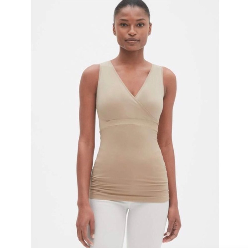 SPANX Compression Slimming Wrap Tank Top, Nude, XL